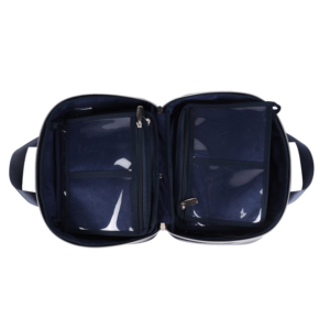 Boîte à bijoux de voyage de qualité supérieure bleu marine, étui à bijoux impérial de qualité export, organiseur de bijoux pour bagues et boucles d'oreilles, disponible au meilleur prix - Product Image 5