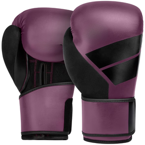 Purple Faux Leather Boxing Gloves With <b>Velcro</b> Closure Breathable Training Gear For Adults 14 Years & Up - Product Image 1