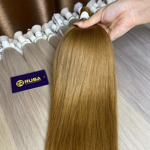 ผมต่อแบบเวอร์จิ้นแท้จากเวียดนาม สีบลอนด์ แบบซุปเปอร์ดับเบิ้ลดรอน ขายส่งจำนวนมาก ไม่มีส่วนผสมของเส้นใยสังเคราะห์ - Product Image 3