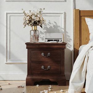 Table de chevet classique en bois 22'' x 16'' x 22,7'' en cerisier, meuble élégant pour chambre à coucher - Product Image 1