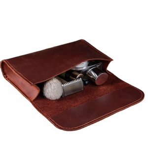 Handmade Vintage Leather Bridal Gift Makeup Bag Customized Cosmetic Travel for <b>Case</b> <b>Medium</b> Capacity Organizer Women - Product Image 1