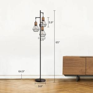Lámpara de Pie LED Moderna con Altura Ajustable y Atenuación Remota para Iluminación de Sala de Estar, Dormitorio u Oficina - Product Image 3
