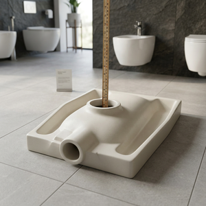 Vistaar 3 Hole Lebanese <b>Ceramic</b> Squatting <b>Pan</b> Eastern Indian Style Toilet WC Commode Export Quality Factory Supply - Product Image 4