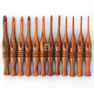 Wooden Crochet Hooks <b>Set</b> of 7 for Knitting Crocheting Sizes Engraved Rosewood Wooden Handicrafts Great Gift Item by AYAANS - Product Image 5