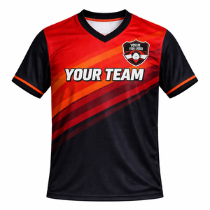 ผู้ผลิตเสื้อฟุตบอลแบบ OEM ตามสั่ง ไซส์ใหญ่ แห้งเร็ว ระบายอากาศได้ดี ผ้าโพลีเอสเตอร์ 100% พิมพ์ลายชื่อผู้เล่น - Product Image 5