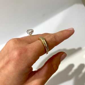 แหวนแต่งงานแบบเรียบง่ายสั่งทำได้ ทองคำแท้ 10K 14K ขายส่ง แหวนเดี่ยวแบบเรียบหรู แหวนหนา แหวนซ้อนกันได้ แหวนทองคำคุณภาพสูง - Product Image 2