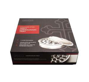 Durable Stainless Steel Single Tray Holy Communion Set 40 Cups Bottom Ring <b>Mirror</b> Polish Church Use Deluxe Grade Dishwasher Safe - Product Image 6
