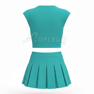 Uniforme de Porristas de Alta Calidad de Secado Rápido para Mujer, Uniforme de Porristas Ligero de Color Sólido - Product Image 2