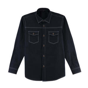 Camisa de Mezclilla Casual para Hombre, Estilo Urbano, 100% Algodón, Ligera, Transpirable, Protección UV, Protección Solar para Invierno - Product Image 1