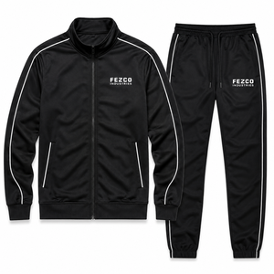 Survêtements d'hiver respirants pour hommes, style streetwear, à capuche, coupe classique, 100% coton, pour la gym - Product Image 1