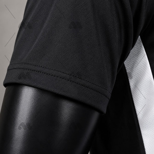 Maillot de football noir, haut d'entraînement, col rond, tenue d'équipe, tenue de match - Product Image 3