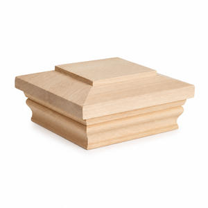 Tapa Decorativa Plana de Madera Sólida Personalizada para Postes de Cercas y Terrazas, OEM ODM - Product Image 1
