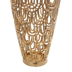 Jarrón Decorativo Geométrico Arqueado de Aluminio Fundido, Diseño Moderno, Inspirado en el Art Deco, Jarrón de Metal de Lujo para Flores, Decoración del Hogar - Product Image 2