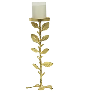 Beautiful Brass Palm Tree <b>Candlestick</b> Holder Set with <b>White</b> Marble Base for Home Decoration - Product Image 4