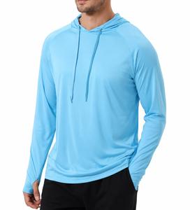 Sweat-shirt à capuche à manches longues pour homme Coupe régulière Tricoté Séchage rapide Vêtement décontracté pour l'été - Product Image 4