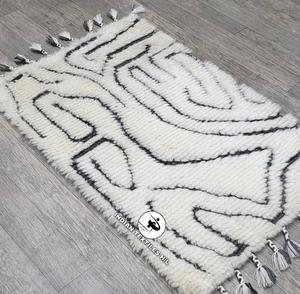 Luxe Vintage marocain berbère touffeté à la main laine tapis Design moderne pour salon prix de gros - Product Image 5