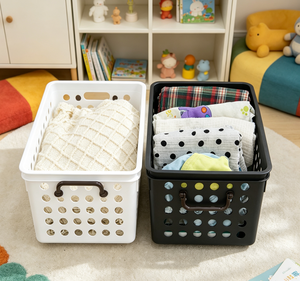 Organizador de Cajones Extraíble de Plástico Negro de 5 Piezas, Marca SongSong, Hecho en Corea, Cesta de Almacenamiento Apilable Multiusos para el Hogar - Product Image 4