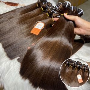 Combo vente faisceaux de trame Extensions de cheveux bruts brun naturel Super Double dessiné os droit pas d'enchevêtrement expédition dans le monde entier - Product Image 1