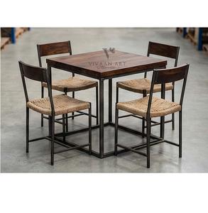 Juego de Mesa y Sillas de Comedor de Madera de Lujo, Muebles Elegantes para el Hogar, Restaurante, Cafetería y Hotel - Product Image 3