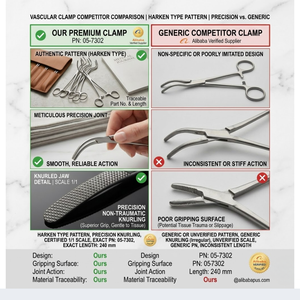 Abrazadera Harken Vena Cava de 240 mm |   Instrumento Quirúrgico Cardiovascular |   Acero Inoxidable - Product Image 2
