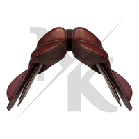 Selle d'Équitation Anglaise Moderne en Cuir Véritable Souple de Qualité Supérieure, Conception à Contact Étroit en Bois, Équipement Équestre Durable et Confortable