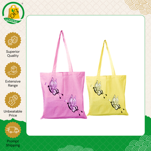Bulk Manufacturer Selling Premium Quality Made in India 100% Cotton Printed Tote <b>Bags</b> with <b>Long</b> Self Handle for Sale - Product Image 5