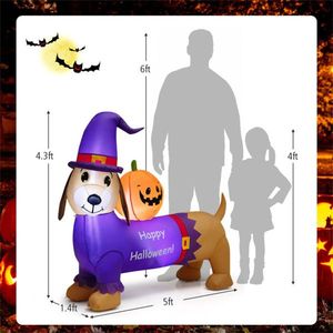 5 Foot Long Inflatable Outdoor Halloween Decoration for the Yard Holiday Yard Decorations - Product Image 2