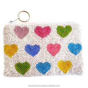 Custom Handmade <b>Beaded</b> Floral Pouch Yellow Flower Embroidery Zipper Wallet Clutch Bag Eco Friendly Soft Lightweight Durable - Product Image 4