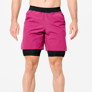 กางเกงวิ่งออกกำลังกายสำหรับผู้ชายแบบ 2-in-1 พร้อมผ้าที่ยืดหยุ่น แห้งเร็ว กันน้ำ และระบายอากาศได้ดี - Product Image 1