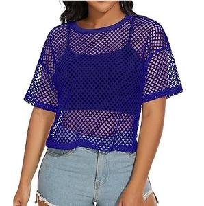 3D Floral & Plaid Print Customizable Modal Full Sleeve Tank <b>Top</b> Cropped <b>Mock</b> <b>Neck</b> Mesh Sheer Breathable Women's Mesh T-Shirts - Product Image 1