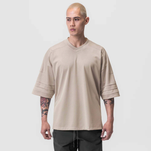 Men's Oversized Mesh V Neck T <b>Shirt</b> Short Sleeve Lightweight Breathable Sports Training Jersey Custom Logo Wholesale OEM ODM - Product Image 6