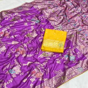 Sari VASTRA COTTAGE en Georgette Premium avec Blouse Contrastante Teinte à la Main, Collection Designer Style Bollywood pour Soirées - Product Image 6