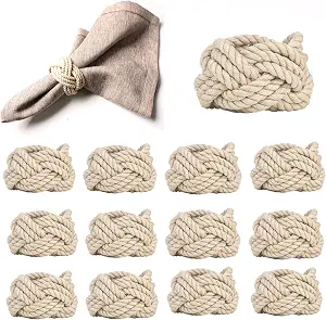 Customized Color Eco-Friendly Modern Napkin Rings Hand Woven for Party Decor FAIZA CRAFT Made in India for Dinner <b>Table</b> - Product Image 4