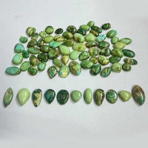 Lot de cabochons en turquoise Sonara naturelle, pierres précieuses en vrac, 5mm-10mm, formes et tailles variées, pour la fabrication de bijoux - Product Image 2