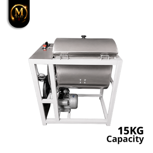 Mezcladora Comercial Horizontal de Alta Resistencia, Capacidad de 15 kg, Mezcladora de Cinta de Acero Inoxidable, Motor de 1.5 kW para Polvo y Pasta - Product Image 3