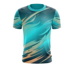 Camisetas de Secado Rápido por Sublimación, Nuevo Diseño para Hombre, Camiseta Deportiva de Poliéster, Elástica, Antiarrugas, Manga Corta, de Fábrica - Product Image 6
