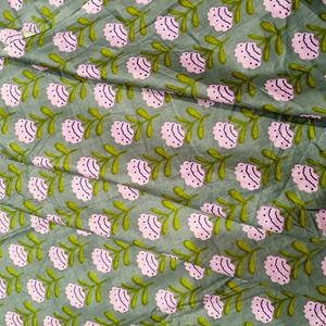 Hand Block Print Cotton Cambric 60X60 Running Fabric Traditional Jaipuri Print Eco-Friendly Breathable Curtain Cover Craft Boys - Product Image 2