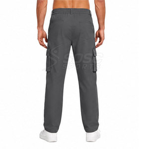 Pantalones Cargo Casuales para Hombre, Cintura Media, 100% Algodón, Cómodos, Corte Relajado, Tela Resistente para Uso Diario, Actividades al Aire Libre y Viajes - Product Image 5