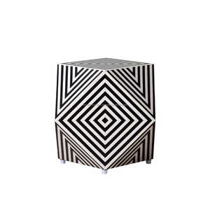 Đen xương Inlay giao diện điều khiển phân với hình dạng kim cương sọc thiết kế cho phòng ngủ đồ nội thất phòng khách tại Ấn Độ - Product Image 6