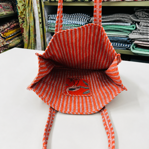 Sac fourre-tout personnalisé en velours imprimé bohème, motif animalier orange, sac de voyage et de shopping pour femmes, style toutes saisons - Product Image 2