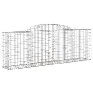 Juego de 2 Cestas de Gabión Grandes de Hierro Galvanizado Plateado, Artículos de Jardinería - Product Image 3