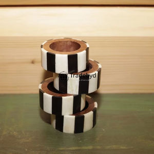 Anneau de serviette de table de luxe fait main, style campagnard, écologique, de qualité supérieure, pour décoration de table, idéal pour les cadeaux - Tradebyd - Product Image 1