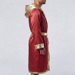 Robe de boxe personnalisée pour hommes, en satin léger, manches longues, coupe confortable, couleur personnalisée, design moderne, haute respirabilité - Product Image 5