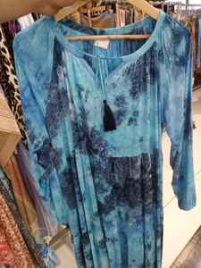 Vestido Camisero de Algodón con Estampado Étnico Geométrico, Cuello con Botones, Estilo Boho, Corte Holgado, para Fiestas de Verano, Vacaciones, Elástico, para Mujer - Product Image 2