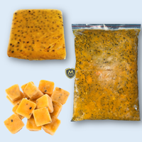 IQF Diepvries Passievruchtenpureeblokjes met zaden, natuurlijke zoete smaak, premium kwaliteit uit Vietnam voor voedselverwerking -18°C ° C