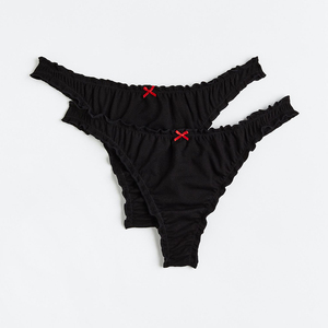 Culottes pour femmes grandes tailles, écologiques, en spandex/coton, taille moyenne, quatre couches, anti-fuites - Product Image 6