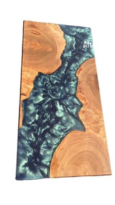 โต๊ะพื้นไม้วอลนัทอีพ็อกซี่ทำจากไม้หรูหราทำด้วยมือสไตล์นางฟ้าหรูหรา - Product Image 3