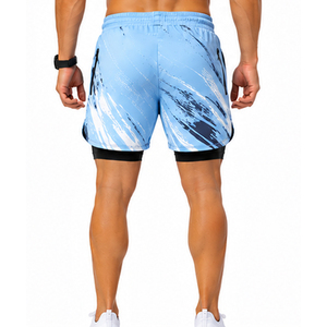 Shorts de bain premium pour hommes avec poches étanches, séchage rapide, tissu extensible léger – Fournisseur personnalisé - Product Image 4