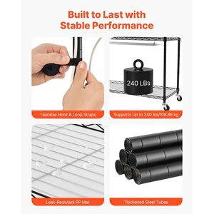 Support de plantes d'intérieur 90W à spectre complet 3 couleurs, 4 niveaux, 59 pouces de hauteur, avec roues, et lampe de culture à spectre complet 3 couleurs pour - Product Image 5