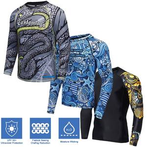 Camiseta de Protección Solar Personalizada para Hombre, Talla Grande, UPF 50+, Manga Larga, Traje de Baño para Surf, MMA, BJJ, Jiu Jitsu - Product Image 1